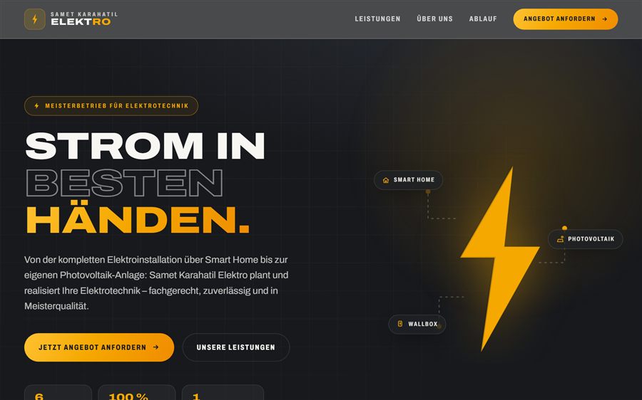 Website von Samet Karahatil Elektro